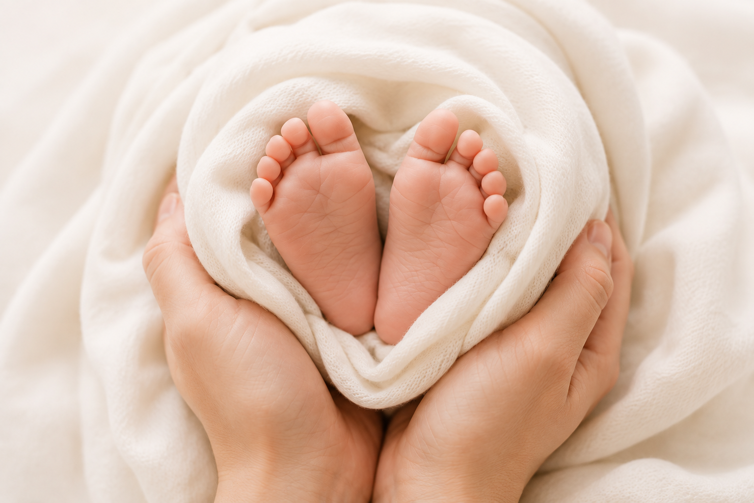 Newborn baby feet
